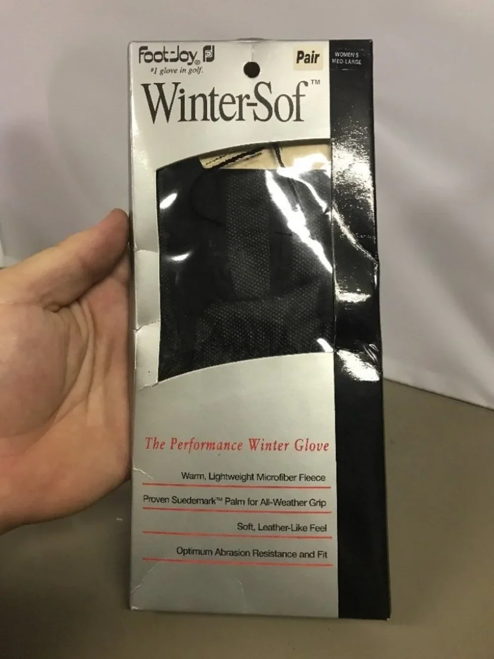 Vintage 1997 Foot-joy Wntersoft Golf Gloves Pair Womens Med-large NIP W@W W4